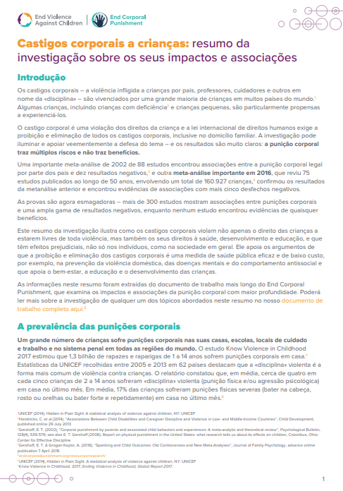 Portuguese research brief cover