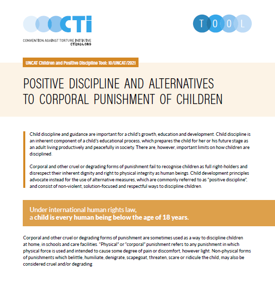 Positive Discipline and Alternatives to Corporal Punishment